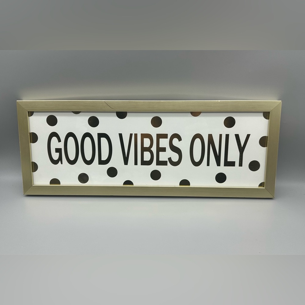 Wall Sign by At Home “Good Vibes Only" Wall Art